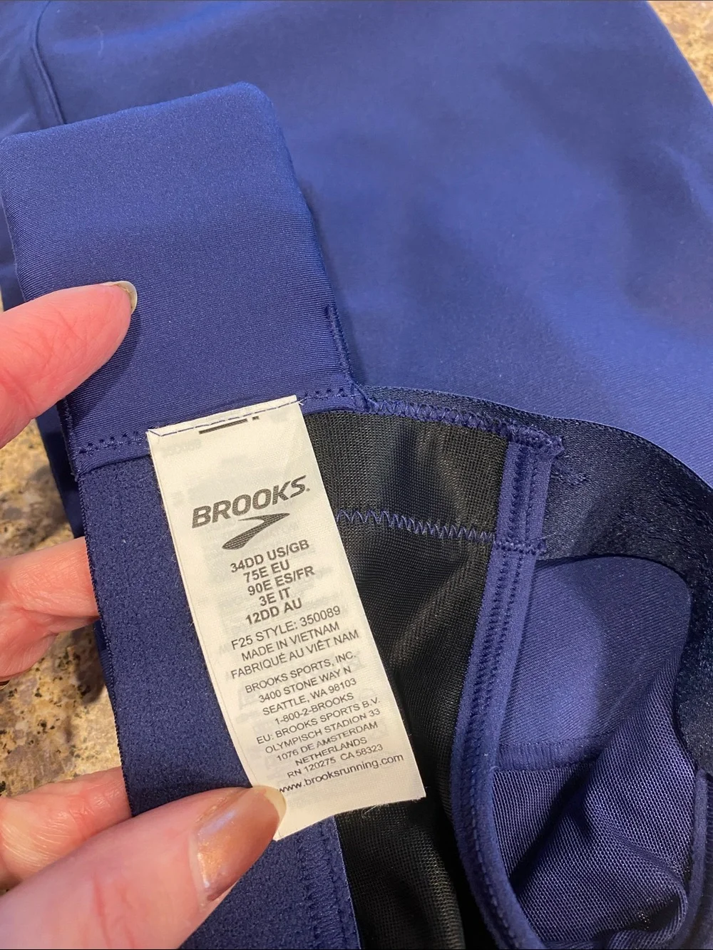 Brooks Sports Bra 34DD Style 350089 MUSTY SMELL